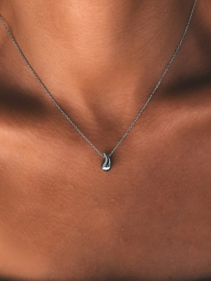 Кольє без вставок Срібло 925° (родій) 190853