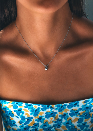 Кольє без вставок Срібло 925° (родій) 190853