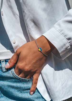 Браслет емаль Срібло 925° (родій) 125810