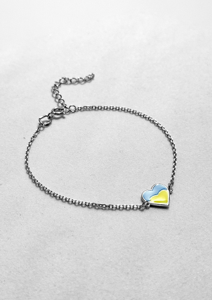 Браслет емаль Срібло 925° (родій) 125810