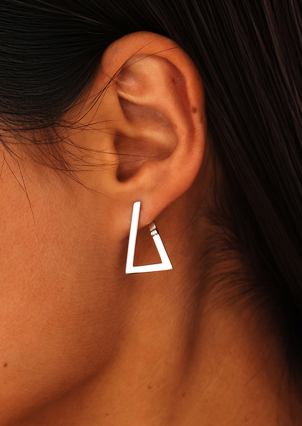 Сережки без вставок Срібло 925° (родій) 134510