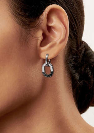 Сережки фіаніт Срібло 925° (родій) 001025ч