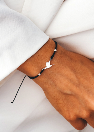 Браслет без вставок Срібло 925° (родій) 100790