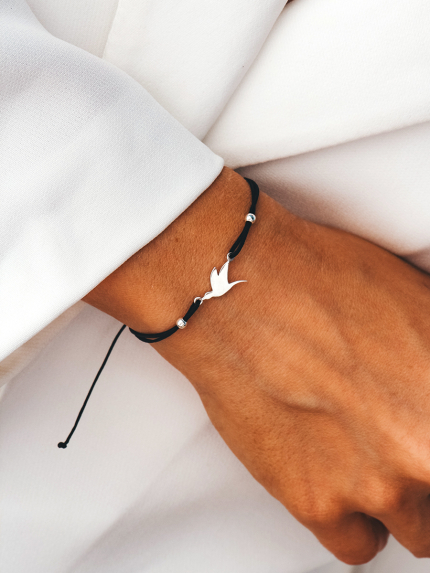 Браслет без вставок Срібло 925° (родій) 100790