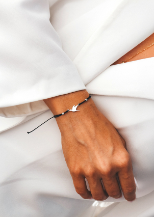 Браслет без вставок Срібло 925° (родій) 100790