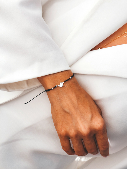 Браслет без вставок Срібло 925° (родій) 100790