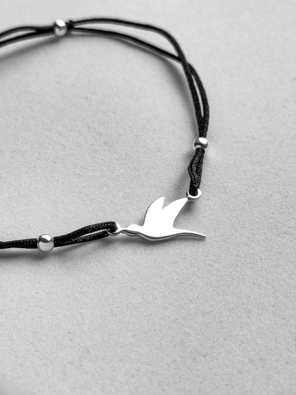 Браслет без вставок Срібло 925° (родій) 100790