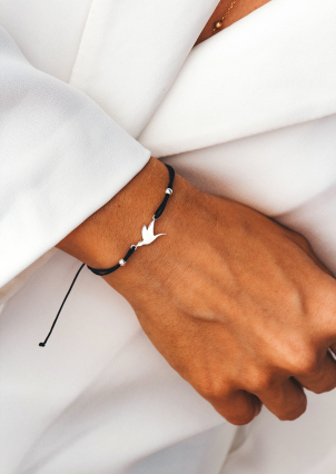 Браслет без вставок Срібло 925° (родій) 100790