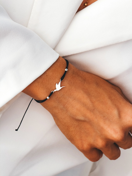 Браслет без вставок Срібло 925° (родій) 100790