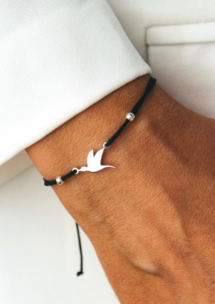 Браслет без вставок Срібло 925° (родій) 100790