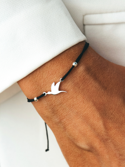 Браслет без вставок Срібло 925° (родій) 100790