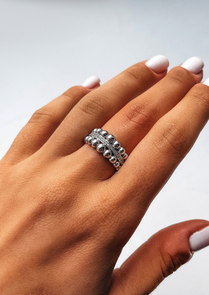 Каблучка фіаніт Срібло 925° (родій) 000491