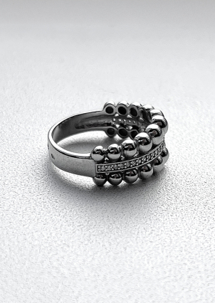 Каблучка фіаніт Срібло 925° (родій) 000491