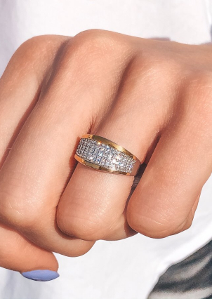 Каблучка фіаніт Срібло 925° золото 375° 198к