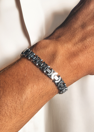 Браслет без вставок Срібло 925° (оксидоване) чс20713