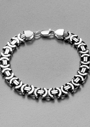 Браслет без вставок Срібло 925° (оксидоване) чс20713