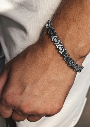 Браслет без вставок Срібло 925° (оксидоване) чс20713