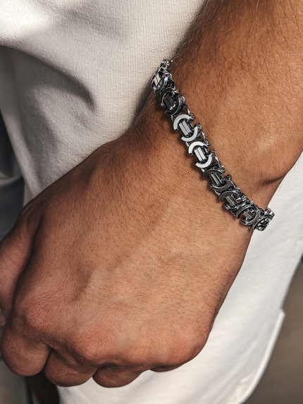 Браслет без вставок Срібло 925° (оксидоване) чс20713