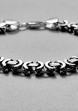 Браслет без вставок Срібло 925° (оксидоване) чс20713