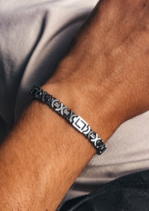 Браслет без вставок Срібло 925° (оксидоване) чс21705