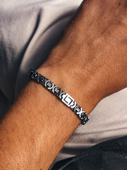 Браслет без вставок Срібло 925° (оксидоване) чс21705