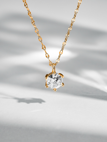 Кольє фіаніт Срібло 925° (позолота) 190148G