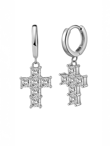 Сережки Фіаніт (8А) Срібло 925° (родій) 978486