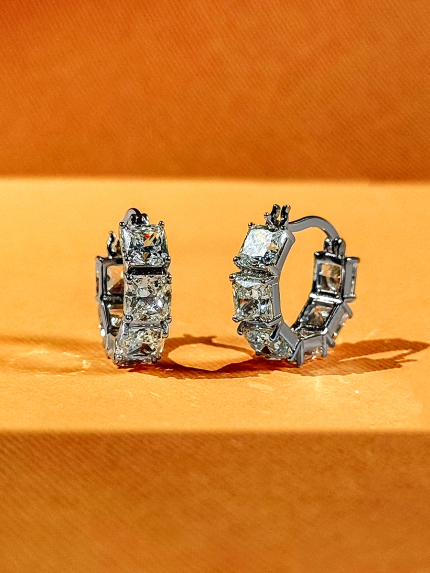 Сережки Фіаніт (8А) Срібло 925° (родій) 978487