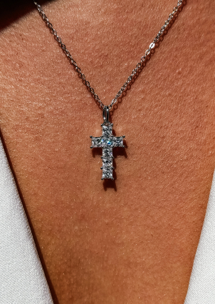 Кольє Фіаніт (8А) Срібло 925° (родій) 978488