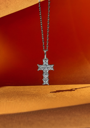 Кольє Фіаніт (8А) Срібло 925° (родій) 978488