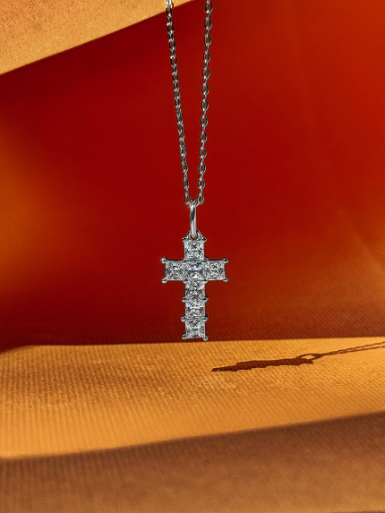 Кольє Фіаніт (8А) Срібло 925° (родій) 978488