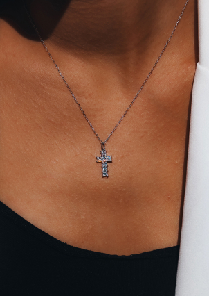 Кольє Фіаніт (8А) Срібло 925° (родій) 978488