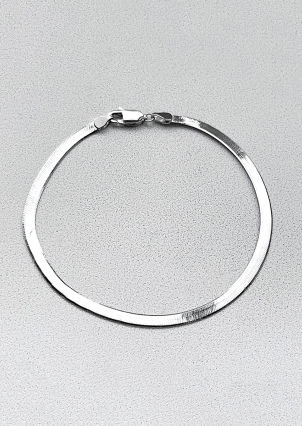 Браслет без вставок Срібло 925° (родій) sb107p75