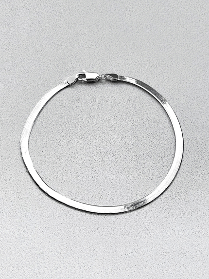 Браслет без вставок Срібло 925° (родій) sb107p75