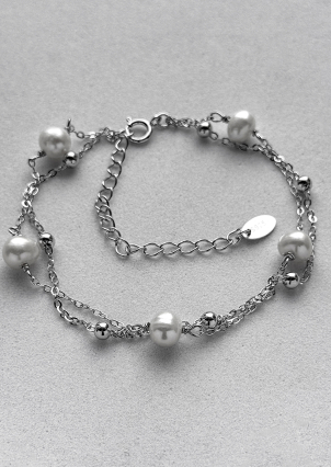 Браслет перлина Срібло 925° (родій) 978490