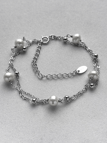 Браслет перлина Срібло 925° (родій) 978490