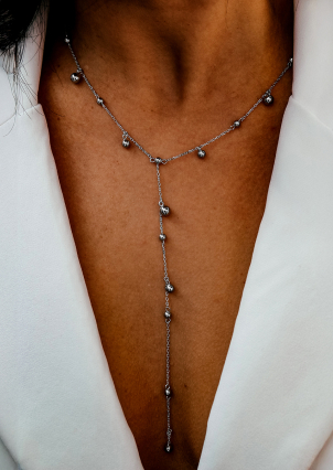 Кольє без вставок Срібло 925° (родій) 978491