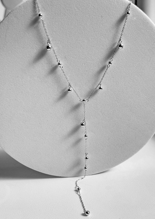 Кольє без вставок Срібло 925° (родій) 978491