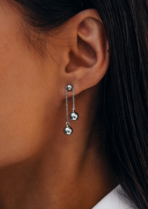 Сережки без вставок Срібло 925° (родій) 978492