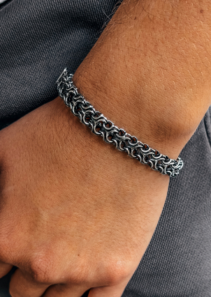 Браслет без вставок Срібло 925° (оксидоване) 978493