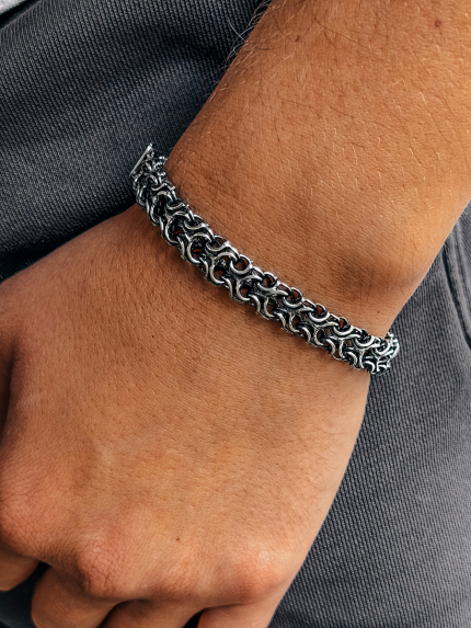 Браслет без вставок Срібло 925° (оксидоване) 978493