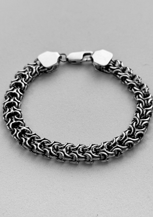 Браслет без вставок Срібло 925° (оксидоване) 978493