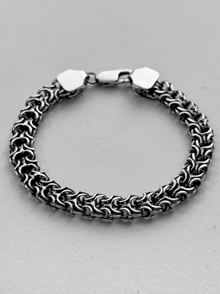 Браслет без вставок Срібло 925° (оксидоване) 978493