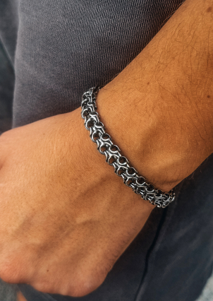 Браслет без вставок Срібло 925° (оксидоване) 978493