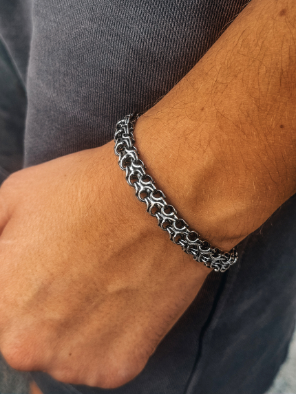 Браслет без вставок Срібло 925° (оксидоване) 978493