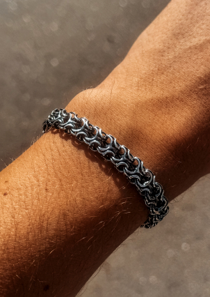 Браслет без вставок Срібло 925° (оксидоване) 978493