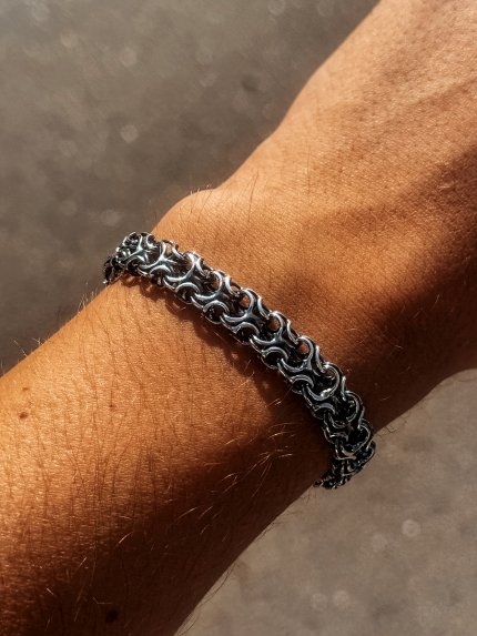 Браслет без вставок Срібло 925° (оксидоване) 978493