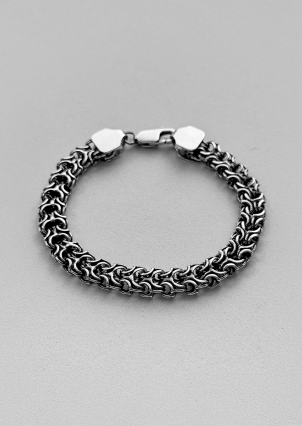 Браслет без вставок Срібло 925° (оксидоване) 978493