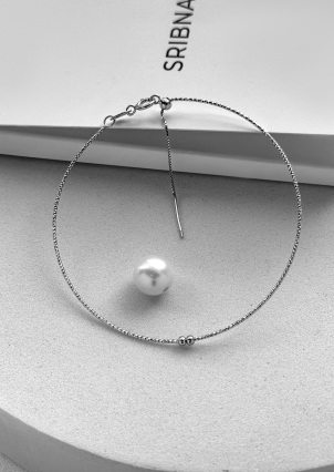 Браслет перлина Срібло 925° (родій) 978494