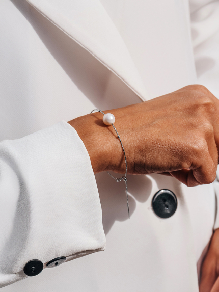 Pearl bracelet Silver 925° (rhodium) 978494